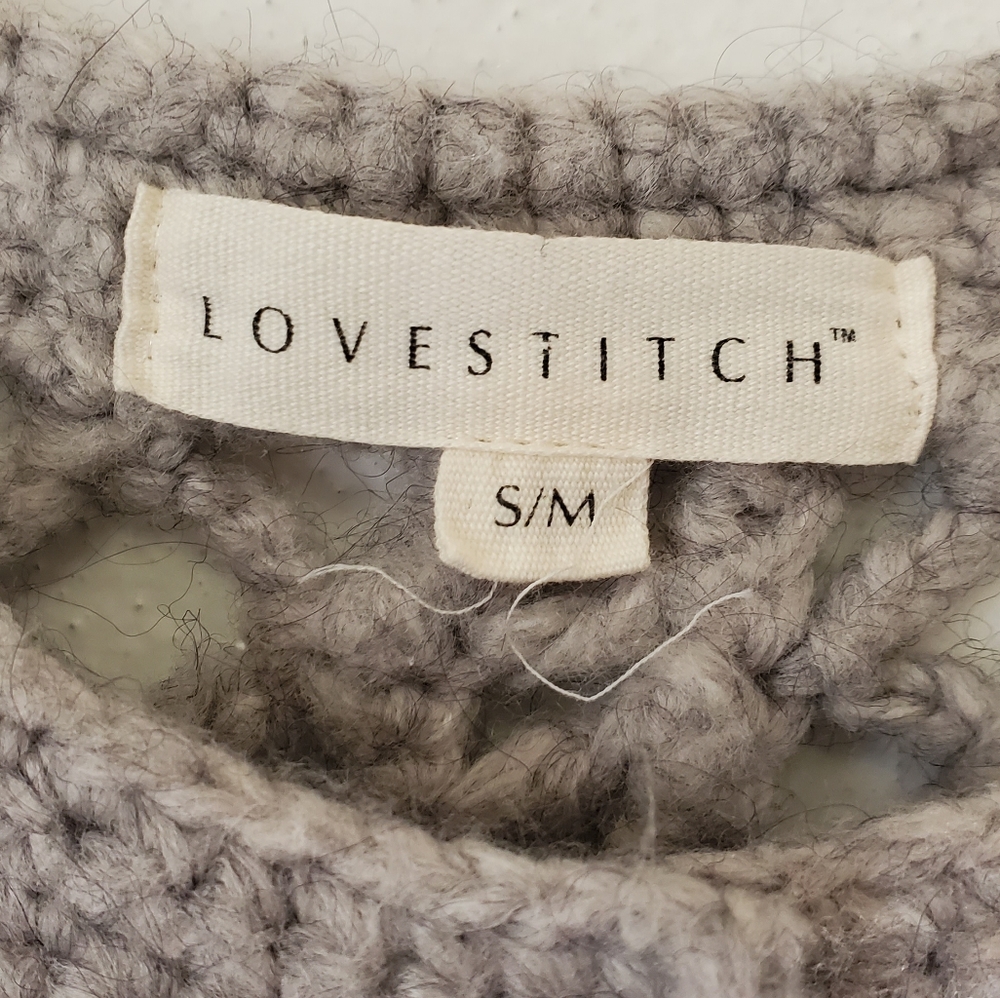 Lovestitch/Chunky Gray Cardigan - Picture 2 of 7